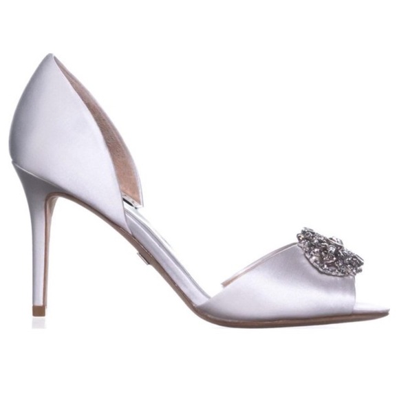 LIKE NEW in box Badgley Mischka Dana Peep Toe Pumps Sz 10 - Picture 4 of 13